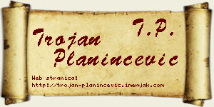 Trojan Planinčević vizit kartica